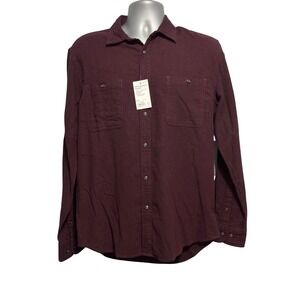 Sonoma Goods For Life Mens Supersoft Flannel Shirt Mason Plum MS43W120RS‎ Size M